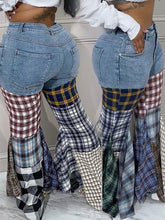 Indiebeautie Plaid Combo Jeans